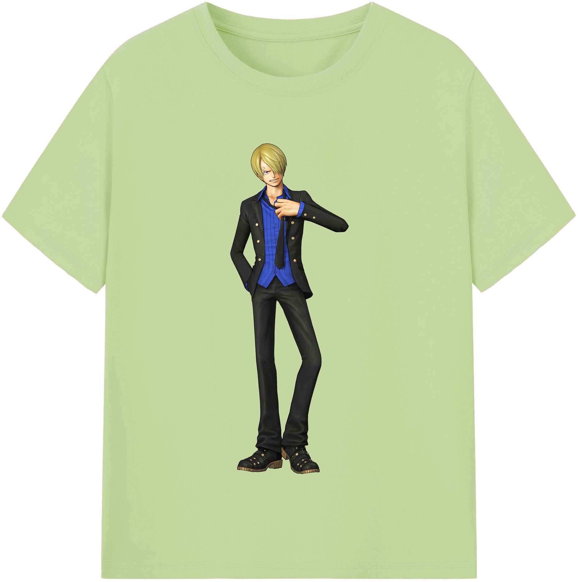 ワンピース サンジ ONE PIECE Sanji 綿100％半袖Tシャツ（フロントプリント）